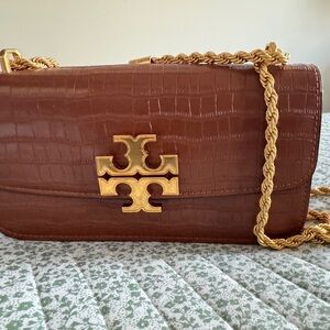 Small Eleanor Embossed Convertible Shoulder Bag